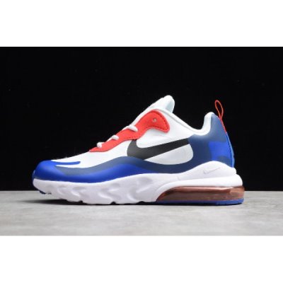 Nike Çocuk Air Max 270 React Beyaz / Kraliyet Mavisi / Açık Kırmızı Koşu Ayakkabısı Türkiye - FVERG2